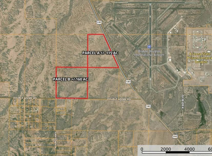 275± Acres | Highway 191 Frontage | Airport-Adjacent | Douglas, AZ | Cochise County