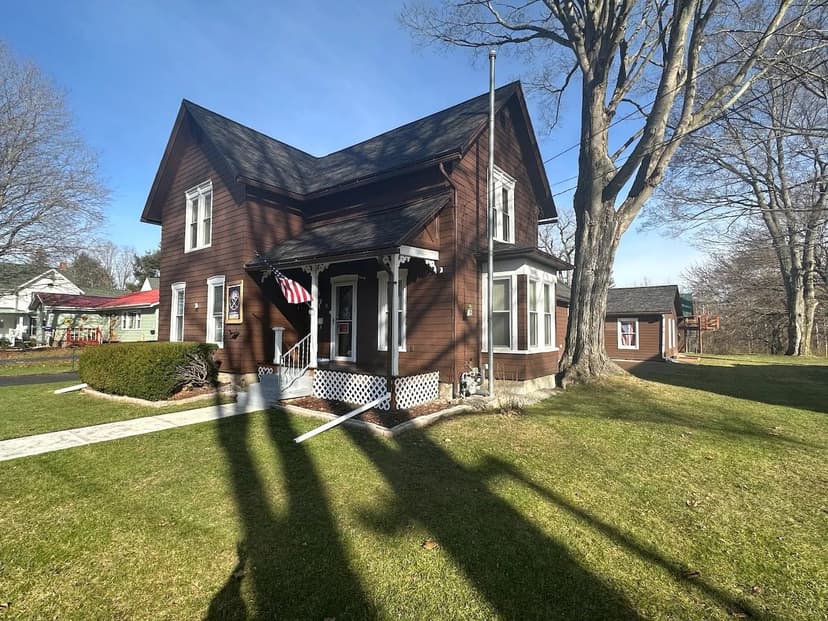 House with Garage bordering the Genesee River in Belmont NY 11 Willard Street