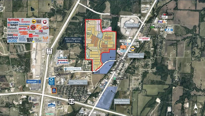 712+/- Single-Family Paper Lots 192.6+/- Acres | Sherman, TX