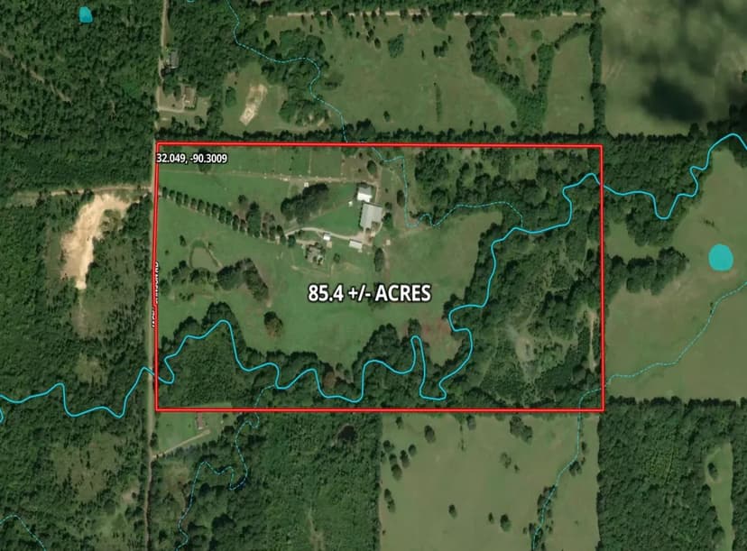 85.4 Acre Turnkey Farm with a Home in Copiah County in Crystal Springs, MS