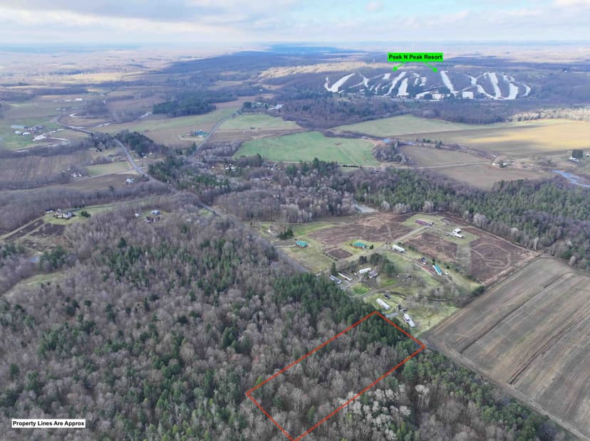 5 acre Building Lot next to Peek'n Peak Resort and Findley Lake in Clymer NY Route 426 Lot 2