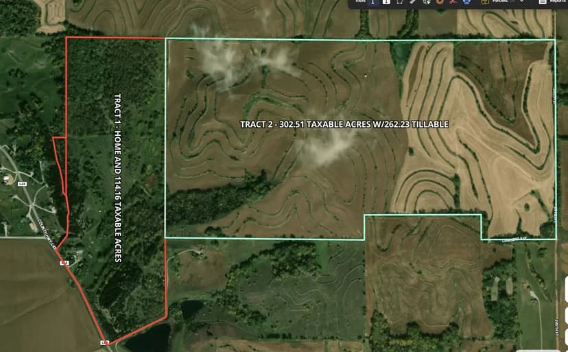 LAND AUCTION - 302.51 ACRES M/L MILLS COUNTY IOWA