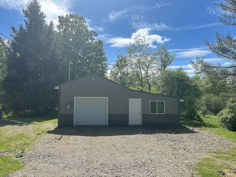 15 acres Hunting Land with Travel Trailer, Garage, Pond and Creek in Birdsall NY 9599 County Road 16