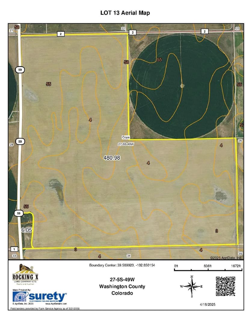 LOT #13 W2 & SE4 Section 27