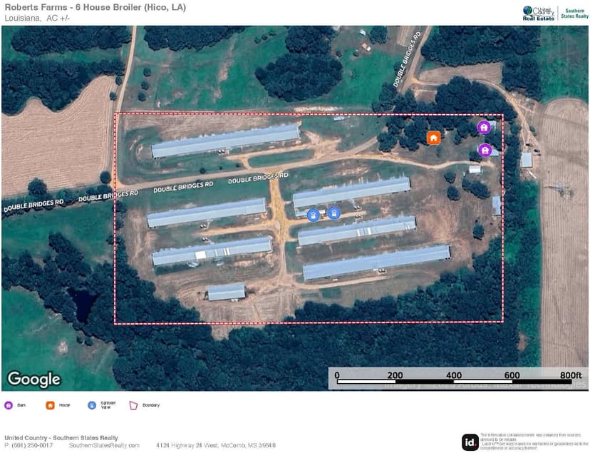 6 House Broiler Poultry Farm Dubach, Louisiana
