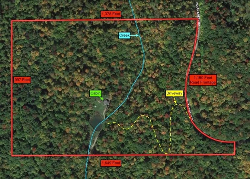 Cabin with Pond on 30 acres in Olean NY Indian Creek Rd