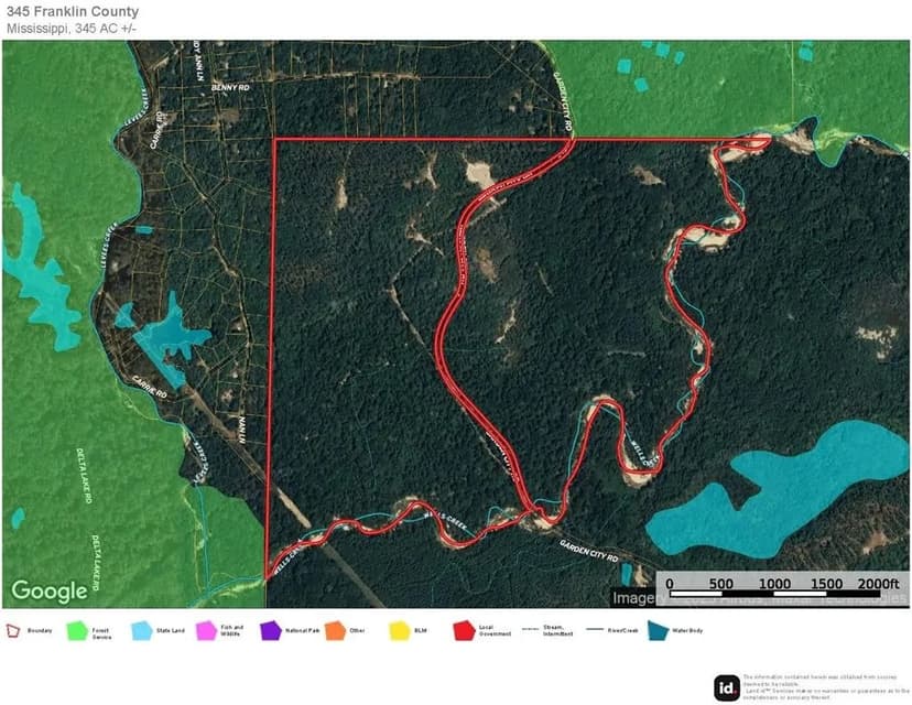 345 Acres with Camp, Creek bordering National Forest in SWMS