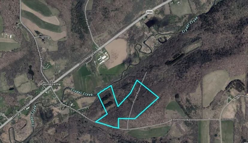 48 acre Recreational Retreat with Off Grid Cabin and Trout Stream in Whitesville NY Paynesville Hill Rd