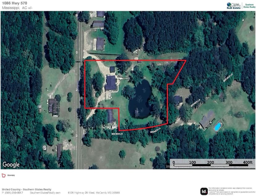 Charming Brick Home Scenic Pond Views for Sale McComb MS