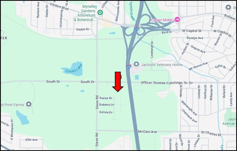 4.62 Acre Mobile Home Park in Hinds County at 4661 South Drive in Jackson, MS