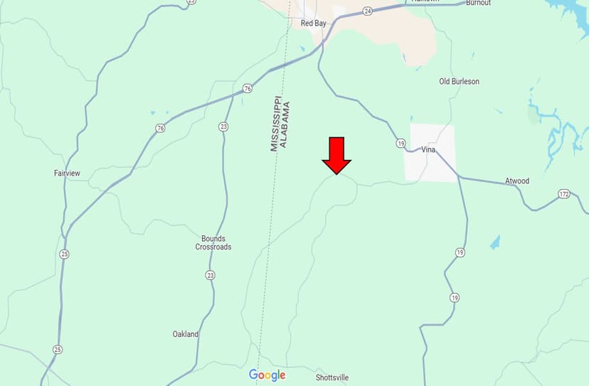 117.7 Acres in Franklin County in Vina, AL