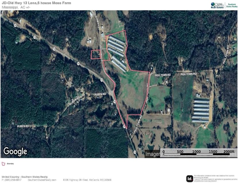 Upgraded Poultry Farm in Lena, MS on 40 Acres for Sale