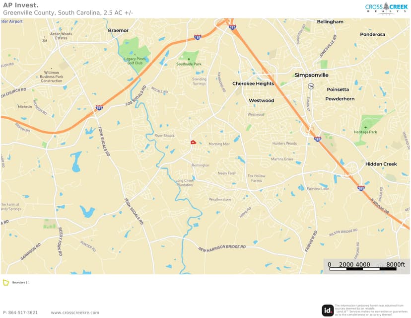 +/- 2.5 Acres on W Georgia Road in Simpsonville, SC