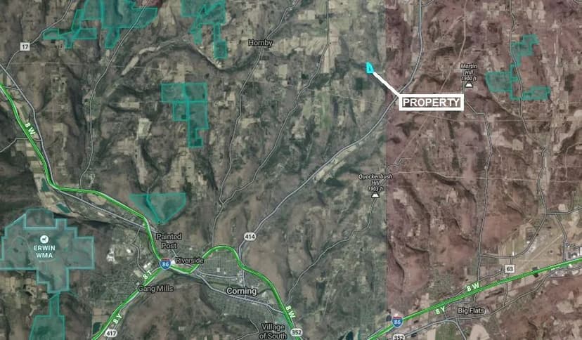 14 Wooded Acres with Stream in Hornby NY Buck Hollow Rd