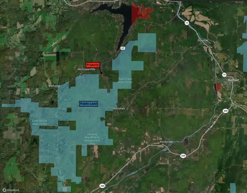 Pole Barn minutes from Rushford Lake with Owner Financing in Caneadea NY 7899 Slusher Hill Rd