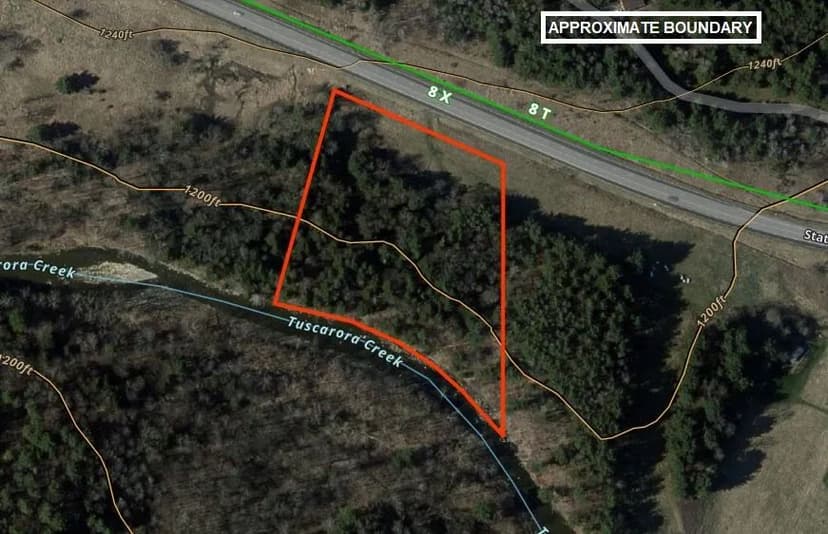 5 acres Recreational Land with Stream in Woodhull NY State Route 417 Lot 1