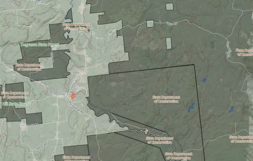 4 acres Wooded Waterfront Land Russell NY