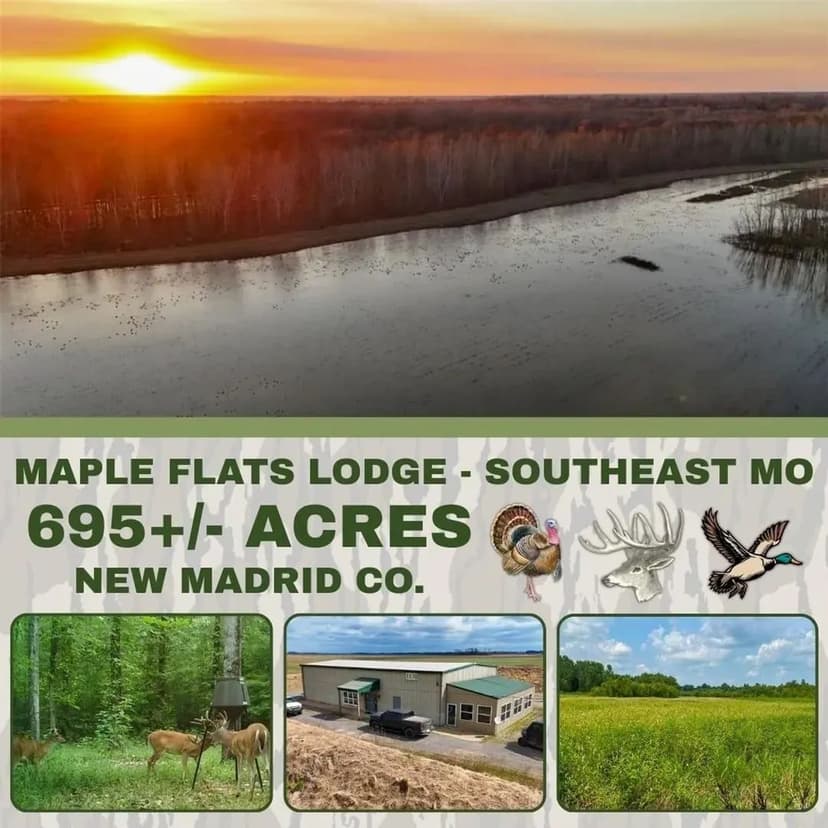 Maple Flats - Hunting farm and lodge for sale in the Mississippi River bottoms