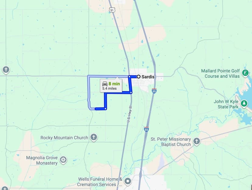 6.95 Acres with a Home in Panola County, MS 