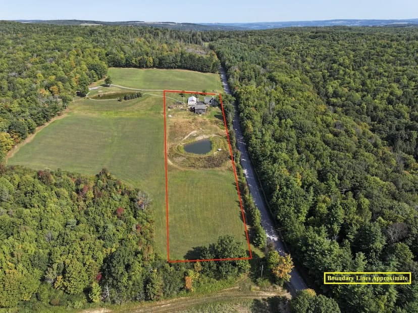 Country Home with Garage, Barn, Workshop and Pond in Ossian NY 11288 Scott Hill Rd