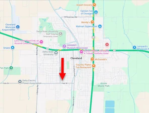 Investment Property in Bolivar County at 1109 N Yale Street in Cleveland, MS