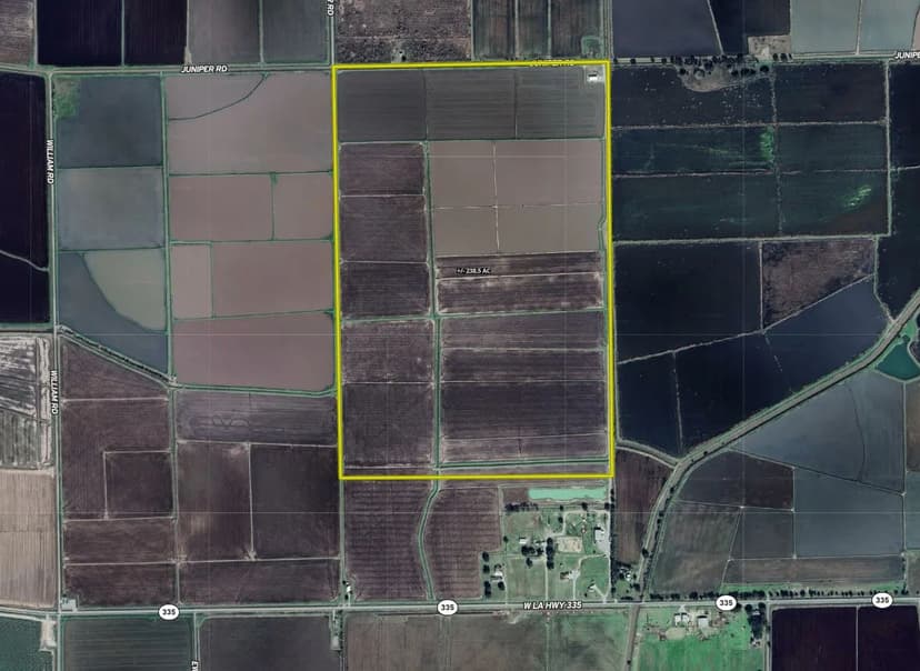 238 Acre Irrigated Rice Farm, Kaplan, La.