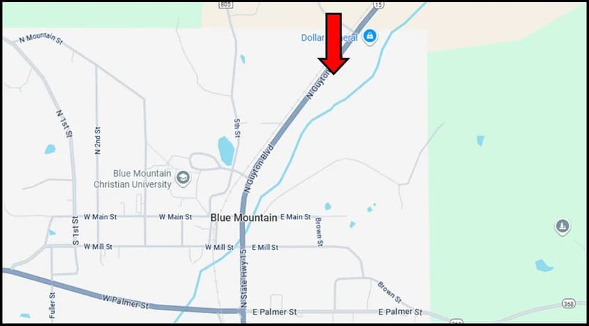 Home in Tippah County at 136 North Guyton Blvd in Blue Mountain, MS