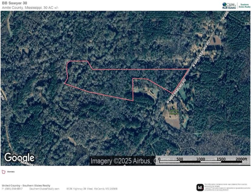 30 Acre Amite River Hunting Tract Amite County MS