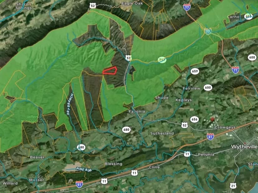 Appalachian Overlook: 98+/- Unrestricted Acres Bordering Jefferson National Forest in Wythe County, VA