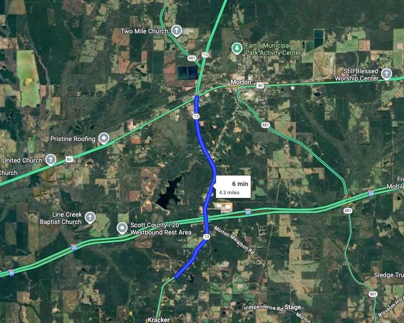 96.15 Acres with a Home in Scott County, MS