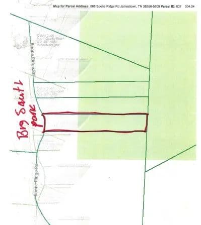 1 AC W/ A HOME / OUTBUILDINGS / CREEK / JOINS ST PARK BIG SOUTH FORK IN THE BACK / HORSE TRAIL WITHIN 2-3 MINUTES