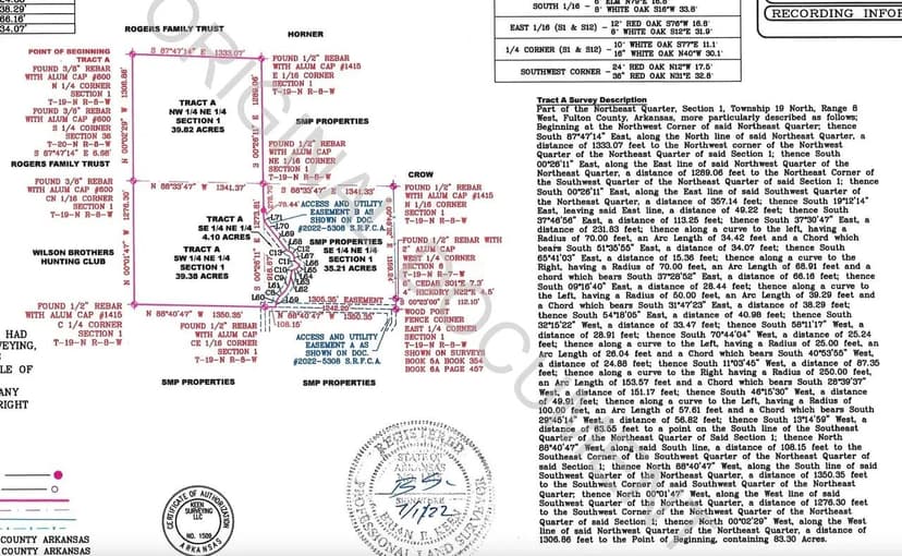 83 +/- Acres, Hunting Land, Mature Timber, Fulton Co