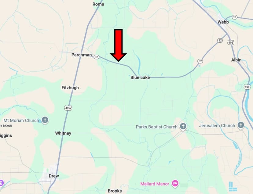 9.32 Acres with a Home in Sunflower County at 17 Neal Robinson Road in Drew, MS