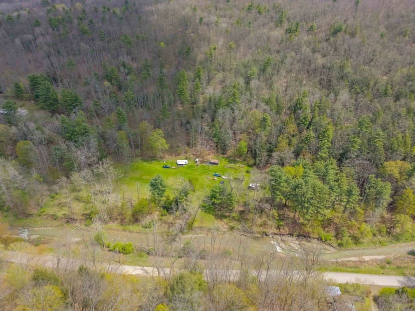 Cabin on 9 acres with Stream and Camper in Canisteo NY 6140 Cunningham Creek Rd