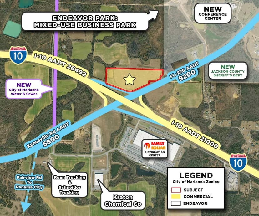 12+/- Acres of Commercial land in Marianna- I-10