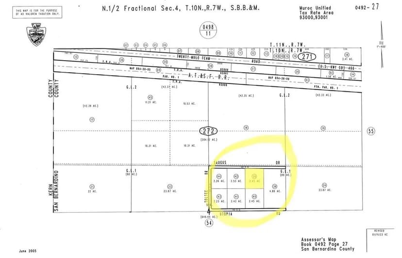 Property from 0 So. of Hwy 58 #2 - KW