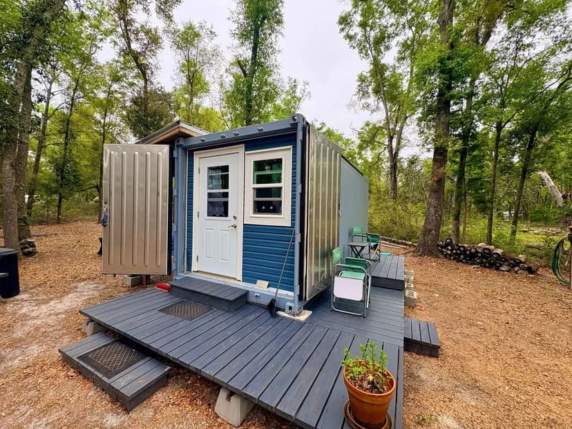 Improved 1-acre parcel with a container home