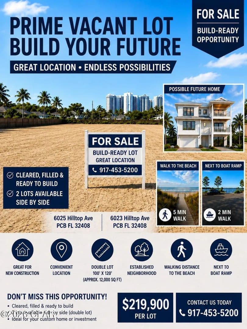 0.13 Acres of Land for Sale in Panama City Beach, FL - Panama City Beach, Florida, 32408