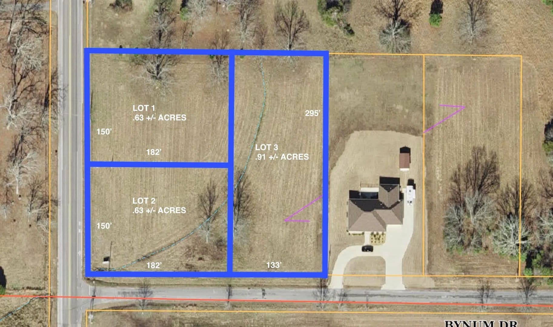 Property from Lot #2 Bynum Road - KW - Corinth, Mississippi, 38834