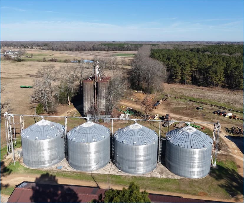 2.2 Acres with Grain Storage Bins in Yazoo County in Vaughan, MS