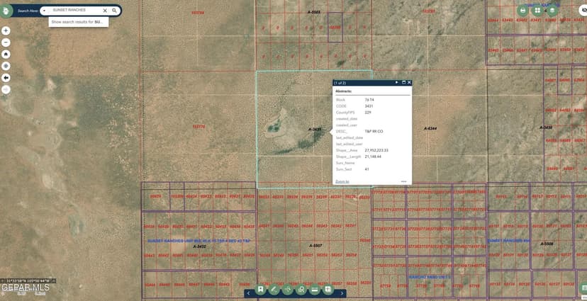 Property from 76 TSP 4 SEC 41 T & P SUNSET RANCH - KW