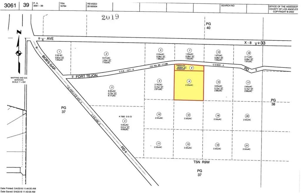 Property from 0 Fort Tejon Road - KW - Llano, California, 93544
