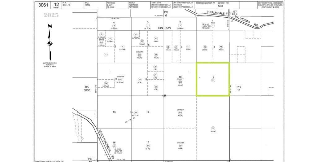 Vacant Land in Valyermo - Valyermo, California, 93544