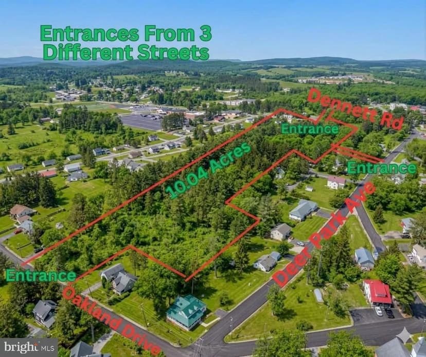 Property from DENNETT RD, 10.10 ACRES TO OAKLAND DR - KW