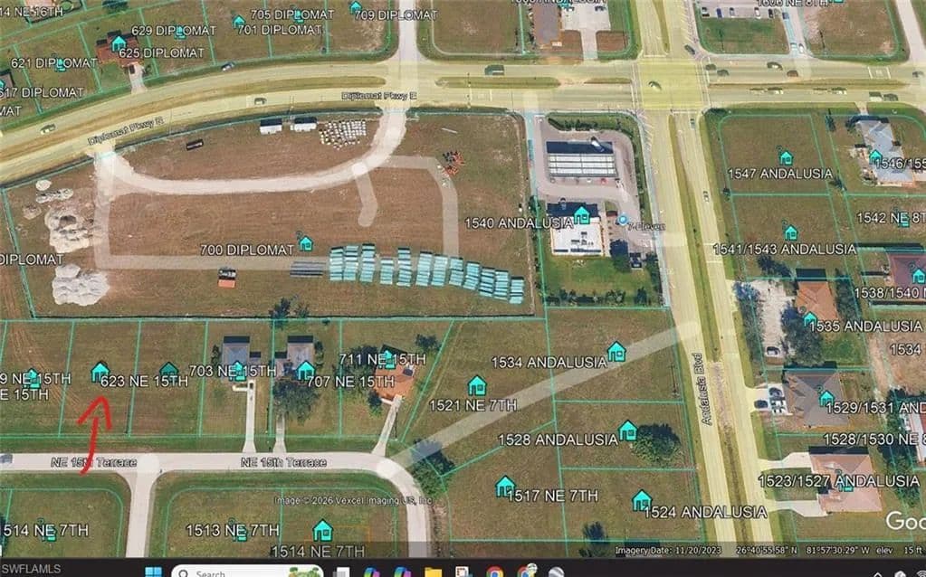 Property from 623 NE 15th TER - KW - Cape Coral, Florida, 33909