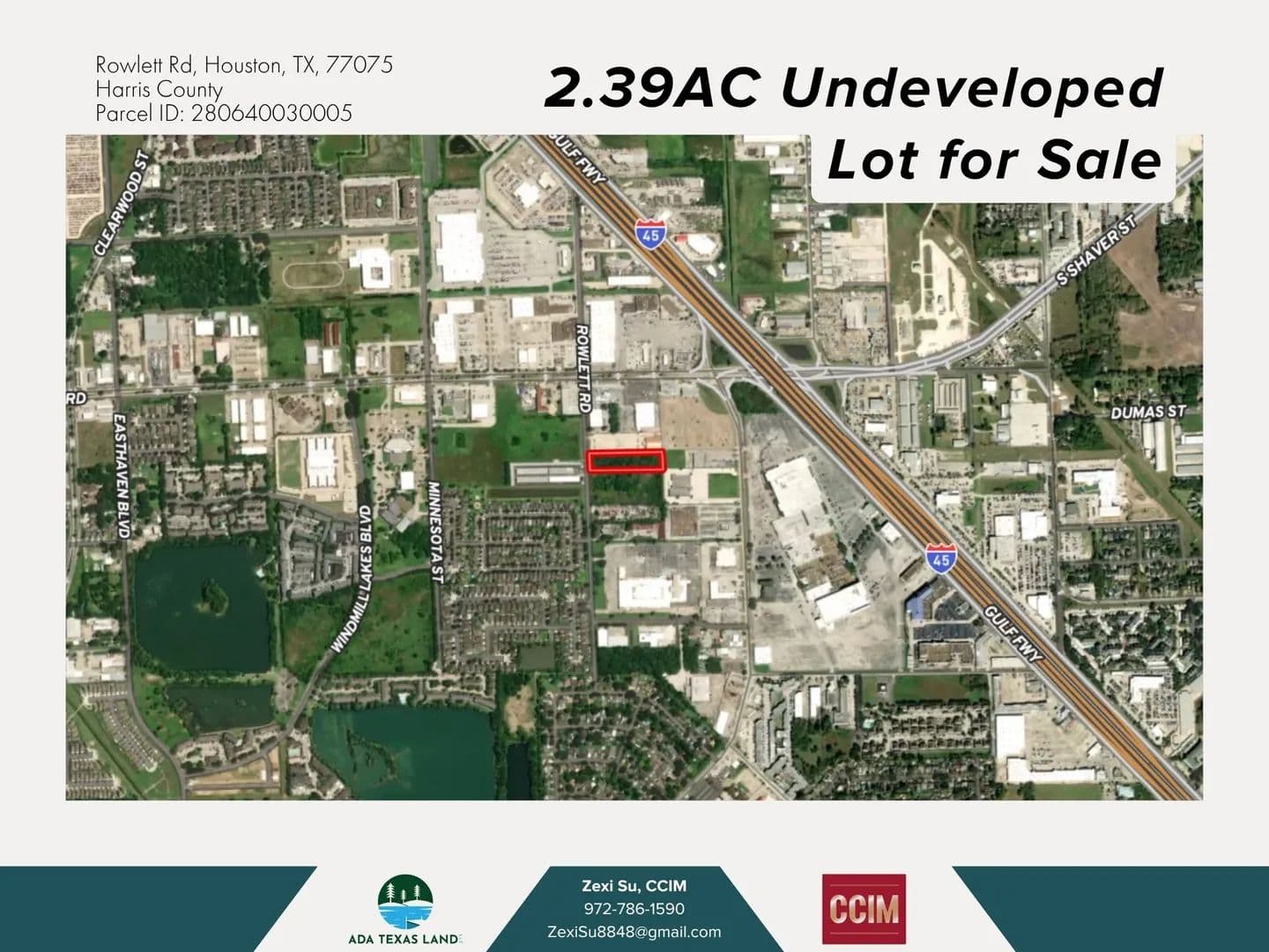 2.39 Acres of Land for Sale in Houston, Texas - Houston, Texas, 77075