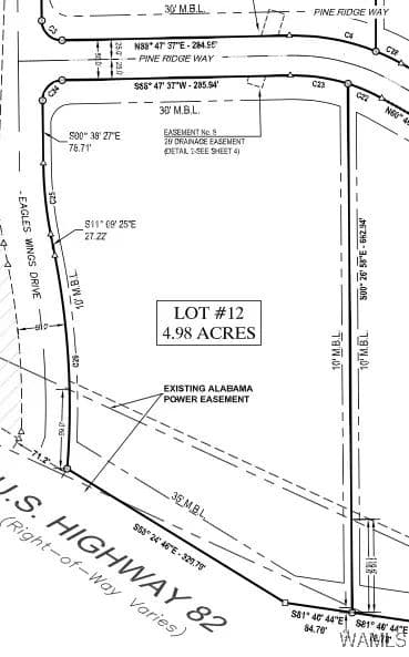 Property from Lot 12 Pine Ridge Way - KW