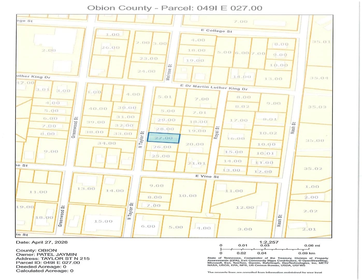 Land -Single Family Acreage in Union City - Union City, Tennessee, 38261