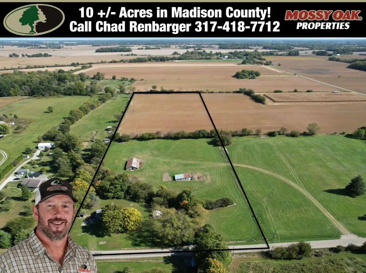 9.95 Acres in Frankton-Lapel Schools: Build Your Hobby Farm - Anderson, Indiana, 46011