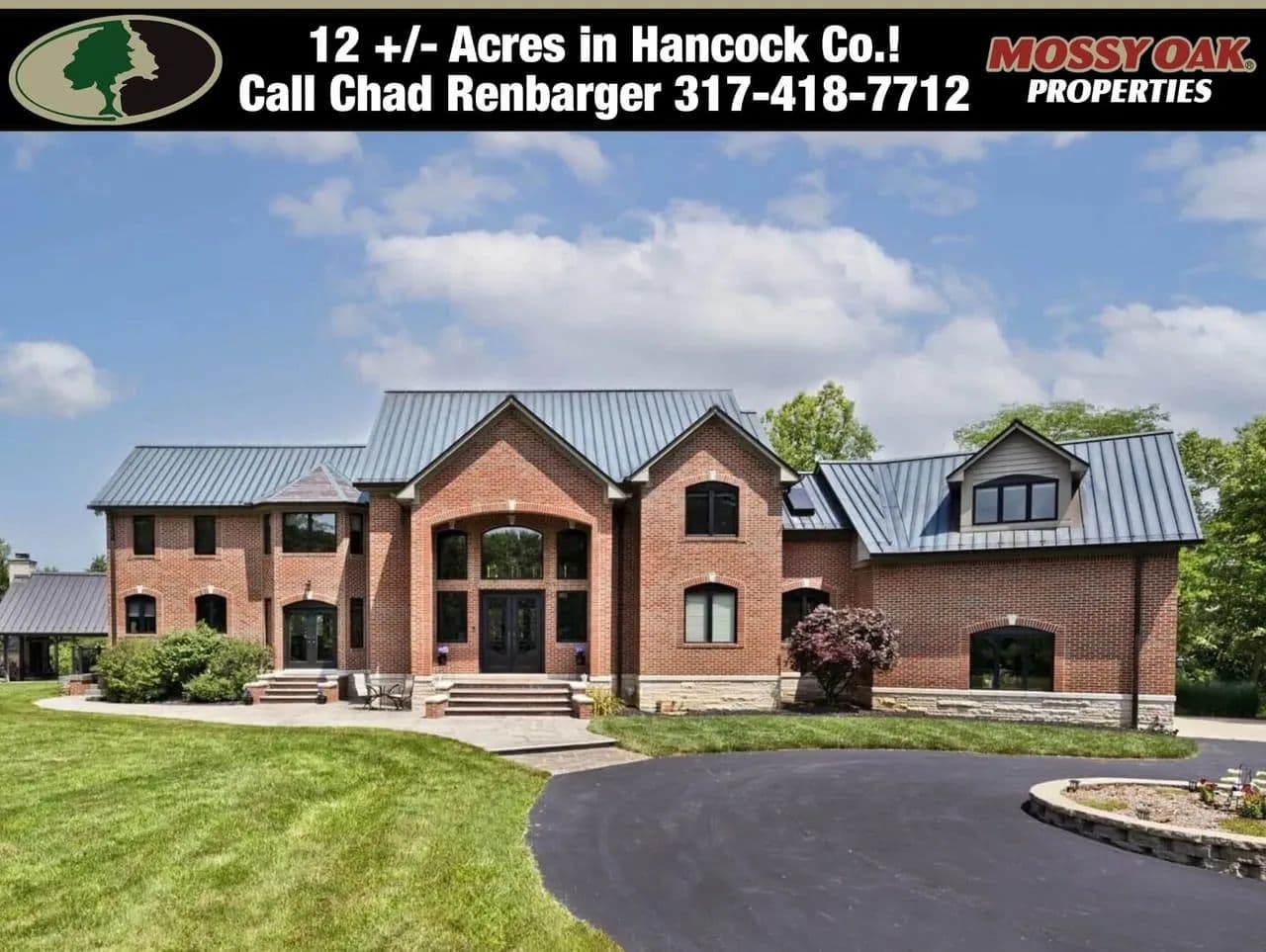 Private 12-acre estate, Pond, Horse Barn, Apartment/Office Space, - New Palestine, Indiana, 46163